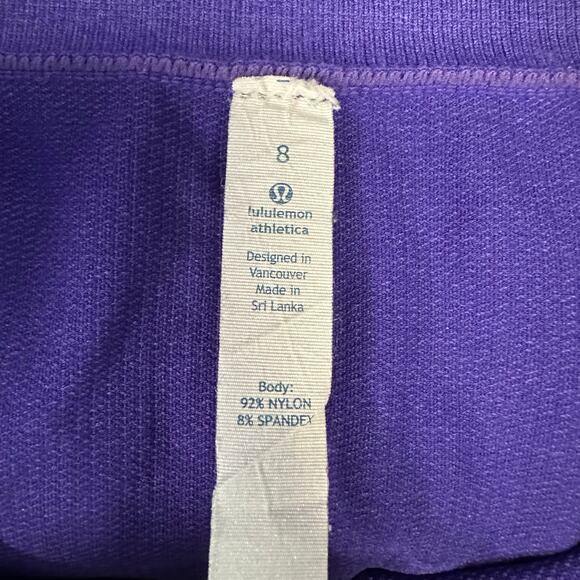 Lululemon Purple Cropped Knee Length Athletic Leggings 8 Workout Athleisure - Picture 8 of 8